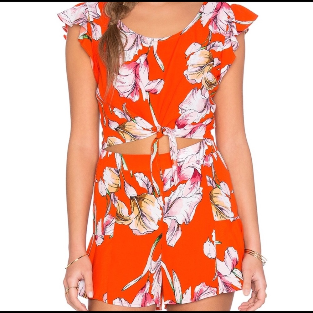 minkpink crop top set